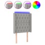 Cabecero con LED de tela gris claro 83x16x118/128 cm de vidaXL, Cabeceros y pies de cama - Ref: Foro24-3124358, Precio: 88,81...