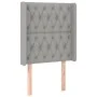 Kopfteil aus hellgrauem Stoff mit LED 83x16x118/128 cm von vidaXL, Kopf- und Fußteile - Ref: Foro24-3124358, Preis: 90,02 €, ...