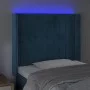 LED-Kopfteil aus dunkelblauem Samt, 103 x 16 x 118/128 cm von vidaXL, Kopf- und Fußteile - Ref: Foro24-3124332, Preis: 85,16 ...