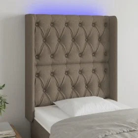 Cabecero con LED de tela gris taupe 83x16x118/128 cm de vidaXL, Cabeceros y pies de cama - Ref: Foro24-3124362, Precio: 99,24...