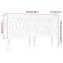 Dunkelgraues Stoffkopfteil mit LED 203x16x118/128 cm von vidaXL, Kopf- und Fußteile - Ref: Foro24-3124407, Preis: 142,42 €, R...