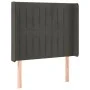 Dark gray velvet headboard with LED 83x16x118/128 cm by vidaXL, Headboards and footboards - Ref: Foro24-3124317, Price: 79,06...