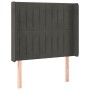 Dunkelgraues Samtkopfteil mit LED 83x16x118/128 cm von vidaXL, Kopf- und Fußteile - Ref: Foro24-3124317, Preis: 78,00 €, Raba...
