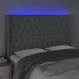 Cabecero con LED de tela gris claro 147x16x118/128 cm de vidaXL, Cabeceros y pies de cama - Ref: Foro24-3124382, Precio: 130,...