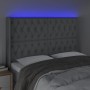Hellgraues Stoffkopfteil mit LED 147x16x118/128 cm von vidaXL, Kopf- und Fußteile - Ref: Foro24-3124382, Preis: 130,80 €, Rab...