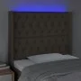 Kopfteil mit LED aus taupegrauem Stoff 103x16x118/128 cm von vidaXL, Kopf- und Fußteile - Ref: Foro24-3124378, Preis: 105,17 ...