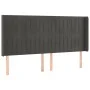 Dunkelgraues Samtkopfteil mit LED 183x16x118/128 cm von vidaXL, Kopf- und Fußteile - Ref: Foro24-3124347, Preis: 121,69 €, Ra...