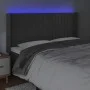 Dunkelgraues Samtkopfteil mit LED 183x16x118/128 cm von vidaXL, Kopf- und Fußteile - Ref: Foro24-3124347, Preis: 121,69 €, Ra...
