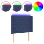Kopfteil aus blauem Stoff mit LED 93x16x118/128 cm von vidaXL, Kopf- und Fußteile - Ref: Foro24-3124372, Preis: 93,58 €, Raba...