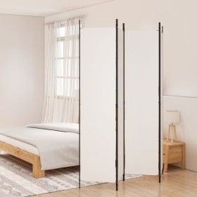 Biombo divisor de 4 paneles de tela blanco 200x220 cm de vidaXL, Divisores de ambientes - Ref: Foro24-350198, Precio: 41,67 €...