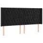 Cabecero con LED de terciopelo negro 203x16x118/128 cm de vidaXL, Cabeceros y pies de cama - Ref: Foro24-3124452, Precio: 167...