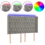 Hellgraues Samtkopfteil mit LED 147x16x118/128 cm von vidaXL, Kopf- und Fußteile - Ref: Foro24-3124432, Preis: 140,70 €, Raba...