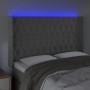 Hellgraues Samtkopfteil mit LED 147x16x118/128 cm von vidaXL, Kopf- und Fußteile - Ref: Foro24-3124432, Preis: 138,94 €, Raba...