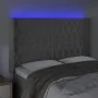 Hellgraues Samtkopfteil mit LED 147x16x118/128 cm von vidaXL, Kopf- und Fußteile - Ref: Foro24-3124432, Preis: 140,70 €, Raba...
