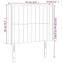 Hellgraues Samtkopfteil mit LED 93x16x118/128 cm von vidaXL, Kopf- und Fußteile - Ref: Foro24-3124322, Preis: 80,22 €, Rabatt: %
