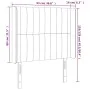 Light gray velvet headboard with LED 93x16x118/128 cm by vidaXL, Headboards and footboards - Ref: Foro24-3124322, Price: 80,6...