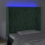 LED-Kopfteil aus dunkelgrünem Samt, 103 x 16 x 118/128 cm von vidaXL, Kopf- und Fußteile - Ref: Foro24-3124429, Preis: 111,99...