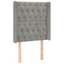 Light gray velvet headboard with LED 83x16x118/128 cm by vidaXL, Headboards and footboards - Ref: Foro24-3124414, Price: 88,4...