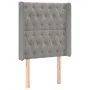 Light gray velvet headboard with LED 83x16x118/128 cm by vidaXL, Headboards and footboards - Ref: Foro24-3124414, Price: 90,7...