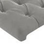Light gray velvet headboard with LED 83x16x118/128 cm by vidaXL, Headboards and footboards - Ref: Foro24-3124414, Price: 90,7...