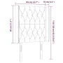 Light gray velvet headboard with LED 83x16x118/128 cm by vidaXL, Headboards and footboards - Ref: Foro24-3124414, Price: 90,7...
