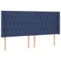 Kopfteil aus blauem Stoff mit LED 183x16x118/128 cm von vidaXL, Kopf- und Fußteile - Ref: Foro24-3124404, Preis: 158,62 €, Ra...