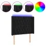 Black velvet headboard with LED 93x16x118/128 cm by vidaXL, Headboards and footboards - Ref: Foro24-3124422, Price: 107,87 €,...