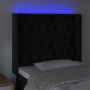 Kopfteil aus schwarzem Samt mit LED 93x16x118/128 cm von vidaXL, Kopf- und Fußteile - Ref: Foro24-3124422, Preis: 104,64 €, R...