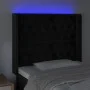 Kopfteil aus schwarzem Samt mit LED 93x16x118/128 cm von vidaXL, Kopf- und Fußteile - Ref: Foro24-3124422, Preis: 108,23 €, R...
