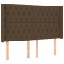 Headboard with LED in dark brown fabric 147x16x118/128 cm by vidaXL, Headboards and footboards - Ref: Foro24-3124385, Price: ...