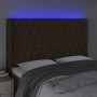 Kopfteil mit LED aus dunkelbraunem Stoff 147x16x118/128 cm von vidaXL, Kopf- und Fußteile - Ref: Foro24-3124385, Preis: 151,7...