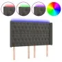 Dunkelgraues Samtkopfteil mit LED 163x16x118/128 cm von vidaXL, Kopf- und Fußteile - Ref: Foro24-3124439, Preis: 167,37 €, Ra...