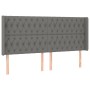 Dunkelgraues Stoffkopfteil mit LED 183x16x118/128 cm von vidaXL, Kopf- und Fußteile - Ref: Foro24-3124399, Preis: 153,79 €, R...