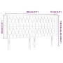 Dunkelgraues Stoffkopfteil mit LED 183x16x118/128 cm von vidaXL, Kopf- und Fußteile - Ref: Foro24-3124399, Preis: 153,79 €, R...