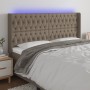 Kopfteil mit LED aus taupegrauem Stoff 183x16x118/128 cm von vidaXL, Kopf- und Fußteile - Ref: Foro24-3124402, Preis: 181,40 ...
