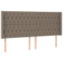 Taupe gray fabric headboard with LED 183x16x118/128 cm by vidaXL, Headboards and footboards - Ref: Foro24-3124402, Price: 181...