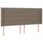 Taupe gray fabric headboard with LED 183x16x118/128 cm by vidaXL, Headboards and footboards - Ref: Foro24-3124402, Price: 176...