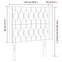Cream fabric headboard with LED 103x16x118/128 cm by vidaXL, Headboards and footboards - Ref: Foro24-3124379, Price: 99,05 €,...