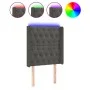 Dark gray velvet headboard with LED 83x16x118/128 cm by vidaXL, Headboards and footboards - Ref: Foro24-3124415, Price: 99,11...