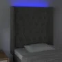Dark gray velvet headboard with LED 83x16x118/128 cm by vidaXL, Headboards and footboards - Ref: Foro24-3124415, Price: 99,11...