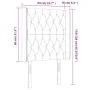 Dark gray velvet headboard with LED 83x16x118/128 cm by vidaXL, Headboards and footboards - Ref: Foro24-3124415, Price: 99,11...