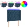 Cabecero con LED de terciopelo azul oscuro 93x16x118/128 cm de vidaXL, Cabeceros y pies de cama - Ref: Foro24-3124424, Precio...