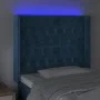LED-Kopfteil aus dunkelblauem Samt, 93 x 16 x 118/128 cm von vidaXL, Kopf- und Fußteile - Ref: Foro24-3124424, Preis: 110,52 ...