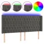 Dark gray velvet headboard with LED 183x16x118/128 cm by vidaXL, Headboards and footboards - Ref: Foro24-3124445, Price: 142,...