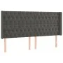 Dark gray velvet headboard with LED 183x16x118/128 cm by vidaXL, Headboards and footboards - Ref: Foro24-3124445, Price: 142,...
