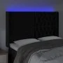 Kopfteil aus schwarzem Samt mit LED 147x16x118/128 cm von vidaXL, Kopf- und Fußteile - Ref: Foro24-3124434, Preis: 165,61 €, ...