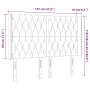 Kopfteil aus schwarzem Samt mit LED 147x16x118/128 cm von vidaXL, Kopf- und Fußteile - Ref: Foro24-3124434, Preis: 168,36 €, ...