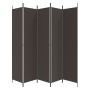 Divider screen with 5 brown fabric panels 250x220 cm by vidaXL, Room dividers - Ref: Foro24-350203, Price: 43,84 €, Discount: %