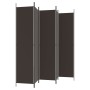 Divider screen with 5 brown fabric panels 250x220 cm by vidaXL, Room dividers - Ref: Foro24-350203, Price: 43,84 €, Discount: %