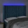 LED-Kopfteil aus dunkelblauem Samt, 147 x 16 x 118/128 cm von vidaXL, Kopf- und Fußteile - Ref: Foro24-3124534, Preis: 121,17...